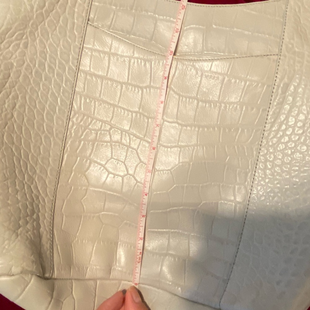 BRAHMIN White Bag Large Shoulder Pebble Off-White - Picture 12 of 13